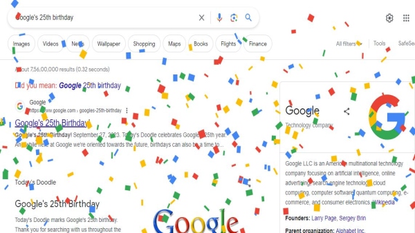 Google का 25वां जन्मदिन